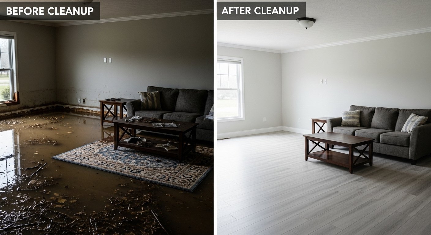 Water Extraction in North Miami Beach, FL before and after cleanup