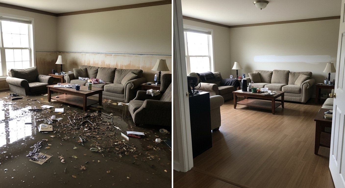 AC Leak Causing Water Damage photo