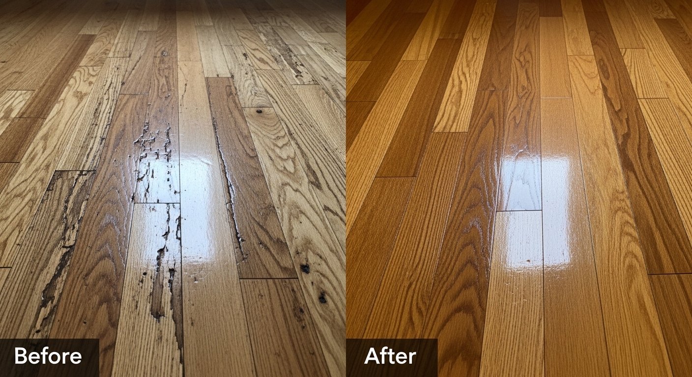 Floor Buckling After Water Damage photo