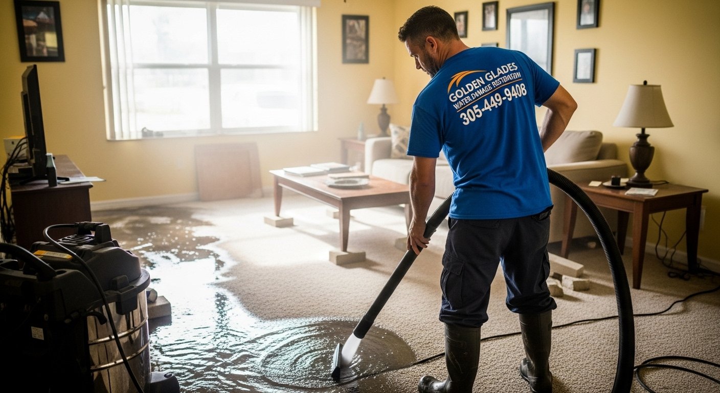 Water damage restoration crew in North Miami Beach