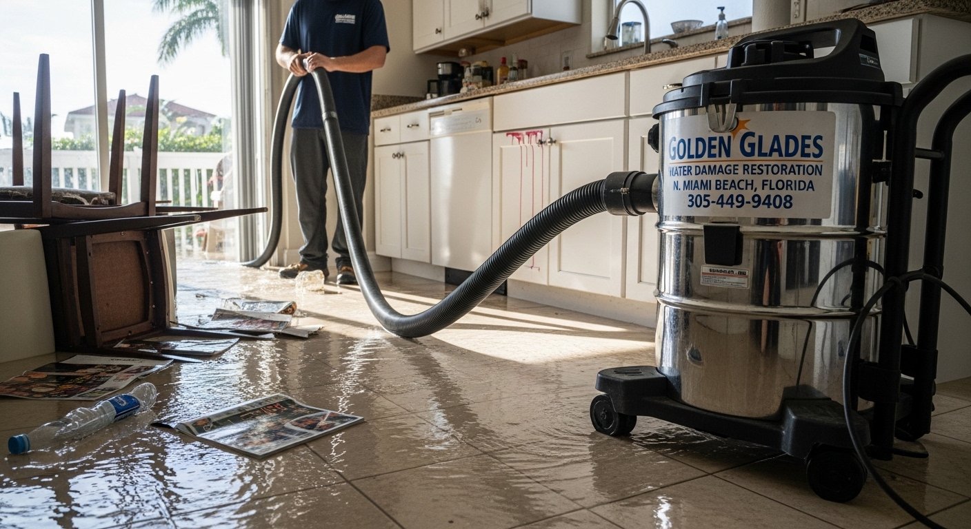 Underground Water Intrusion Repair in North Miami Beach, FL equipment setup