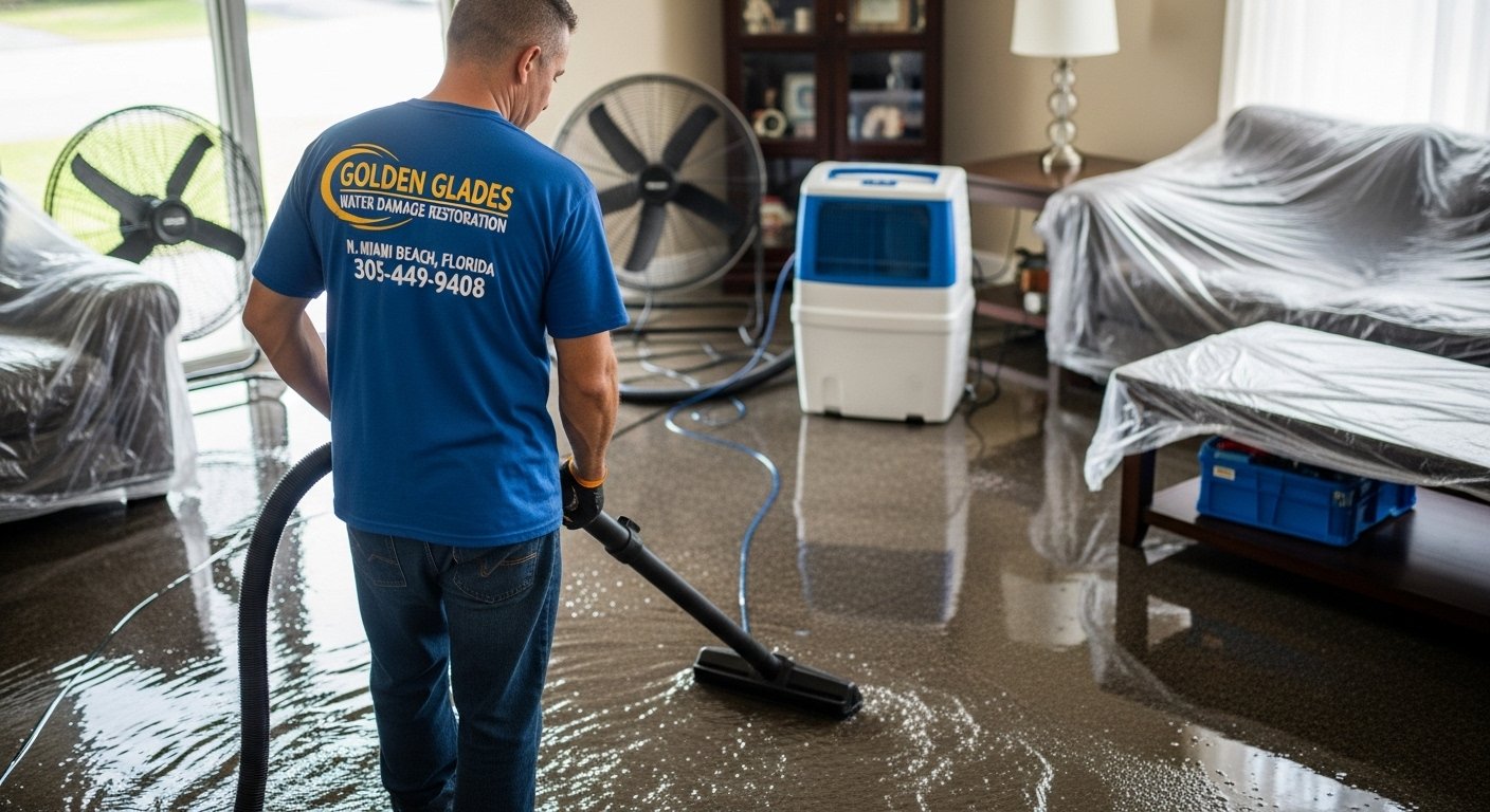 Water Damage Restoration in North Miami Beach, FL crew working in North Miami Beach