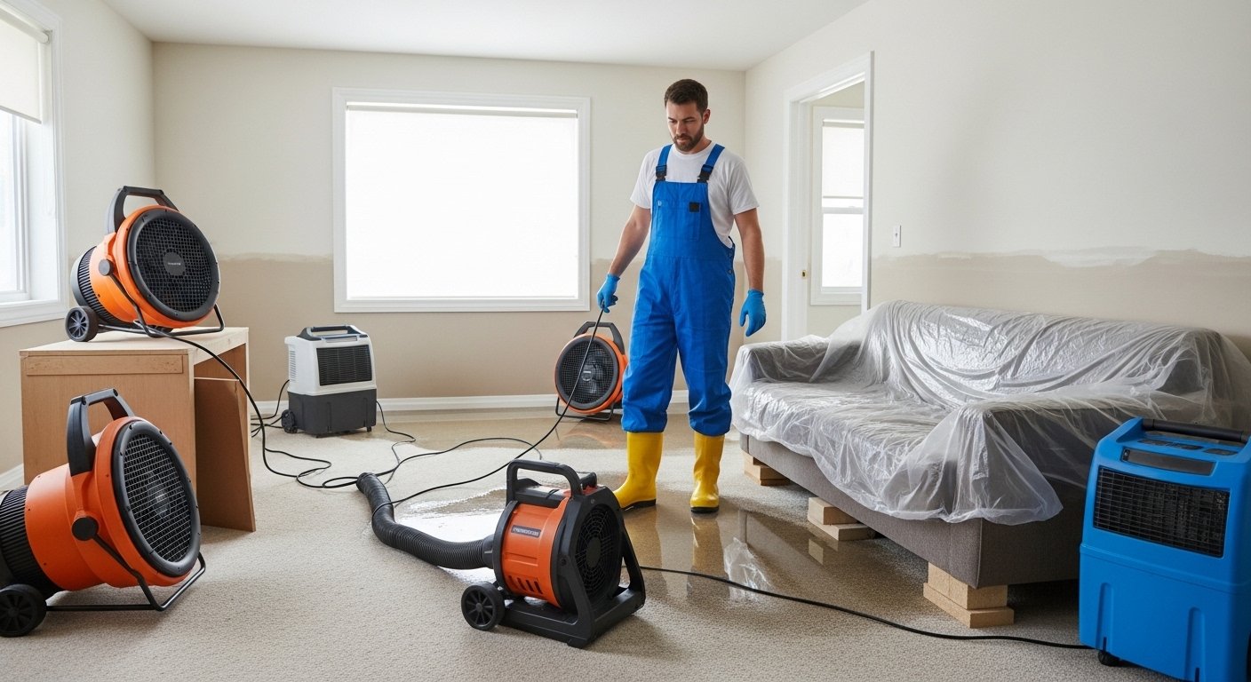 Structural Drying in North Miami Beach, FL crew working in North Miami Beach