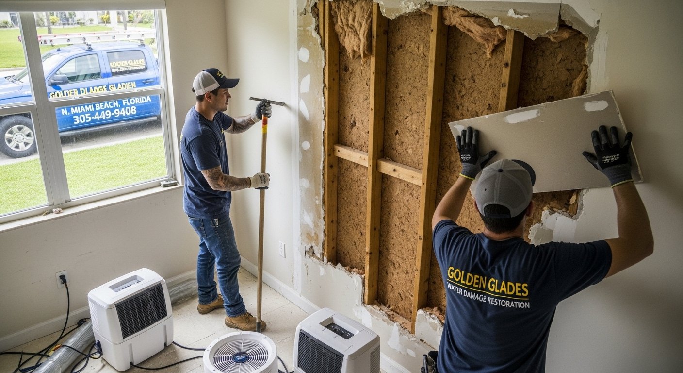 High-Rise Condo Water Damage Restoration in North Miami Beach, FL crew working in North Miami Beach